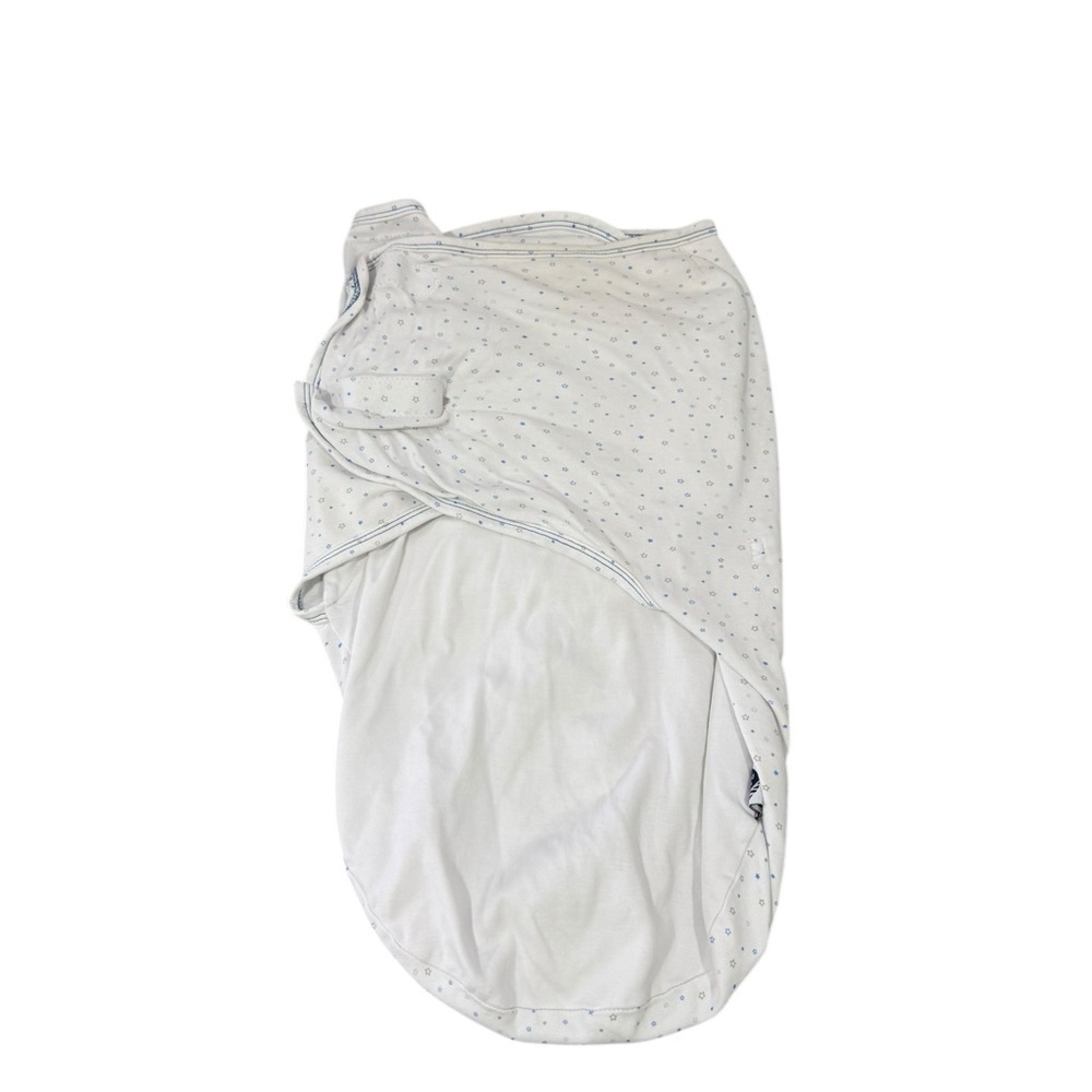 Nested Bean zen swaddle classic size 0-6 months blue white READ